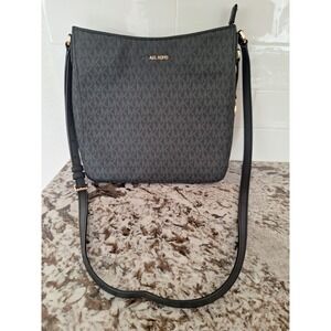 Michael Kors Black‎ Leather Logo print Crossbody